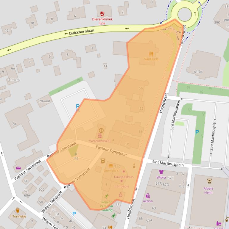 Kaart van postcodegebied 8162AK.