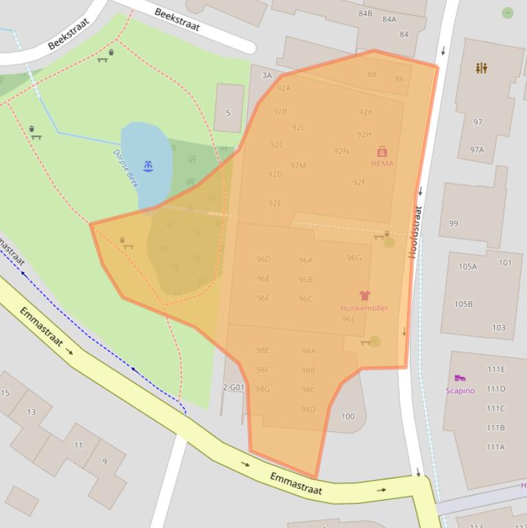 Kaart van postcodegebied 8162AM.