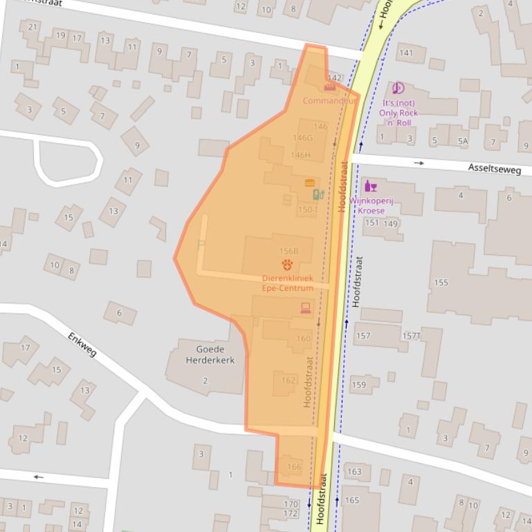 Kaart van postcodegebied 8162AR.