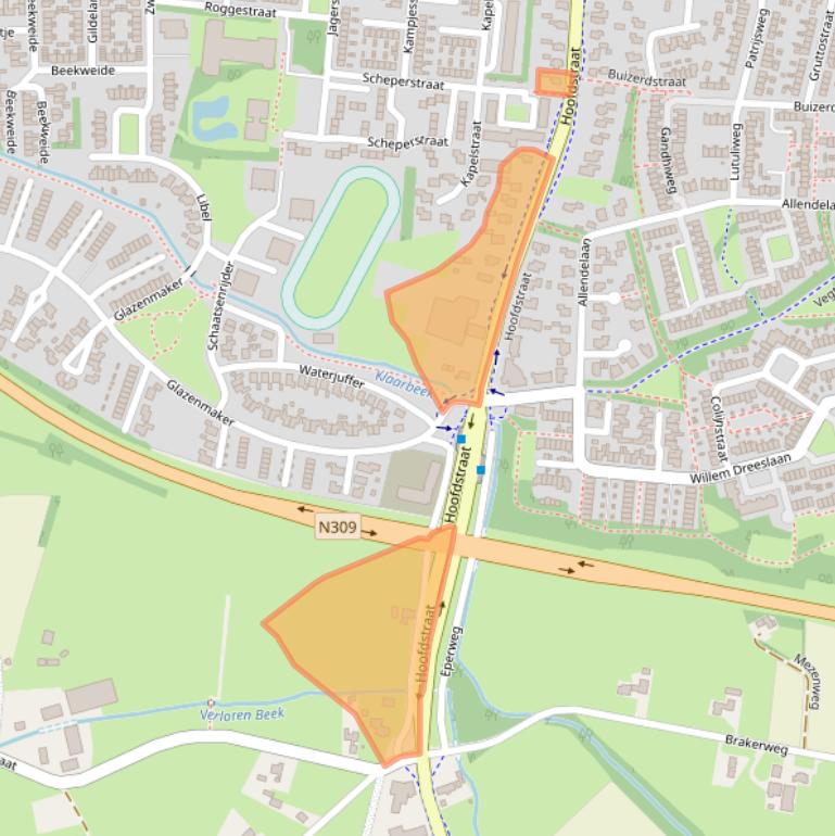 Kaart van postcodegebied 8162AT.