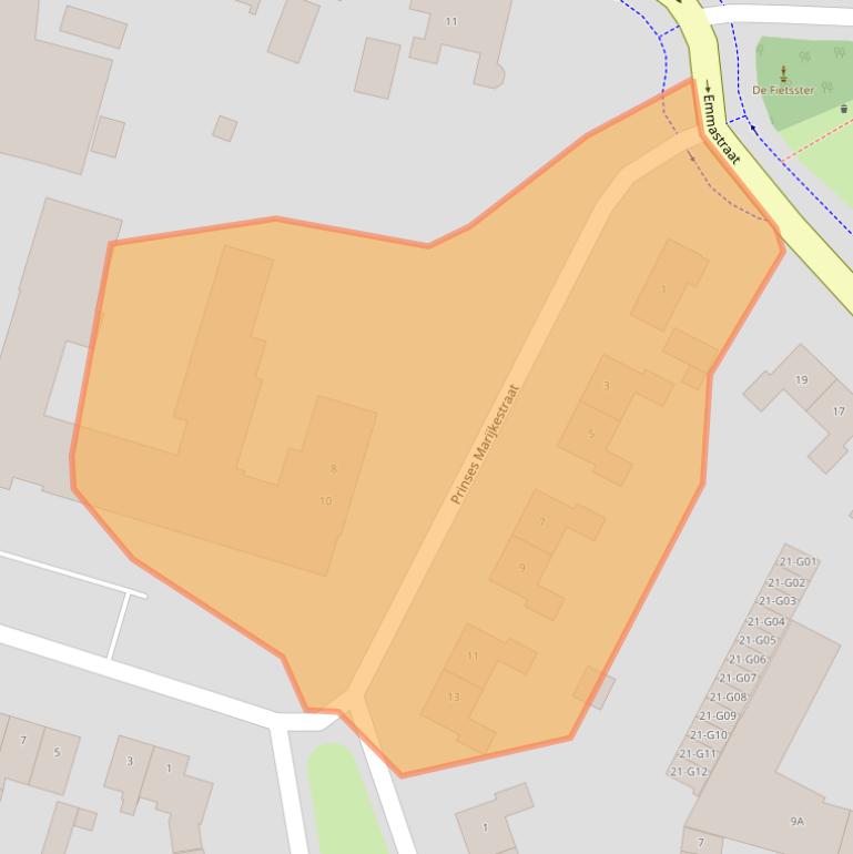 Kaart van postcodegebied 8162BB.