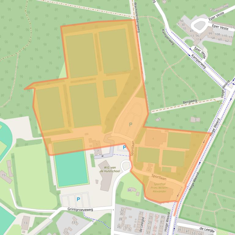 Kaart van postcodegebied 8162BE.