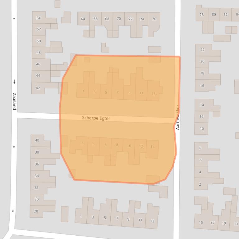 Kaart van postcodegebied 8162BH.