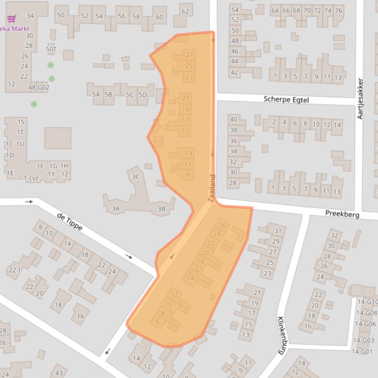 Kaart van postcodegebied 8162BL.