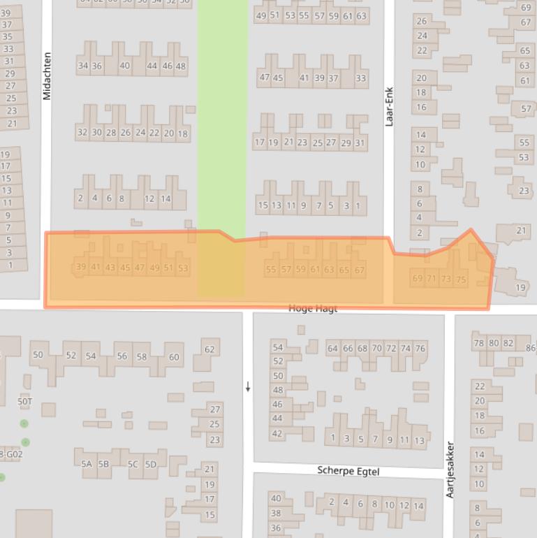 Kaart van postcodegebied 8162CB.