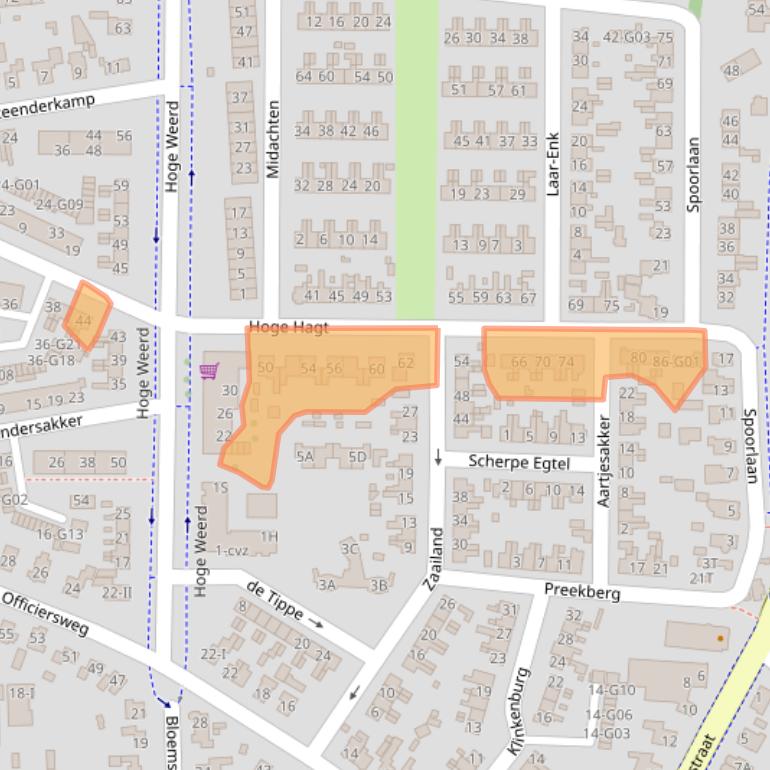 Kaart van postcodegebied 8162CD.