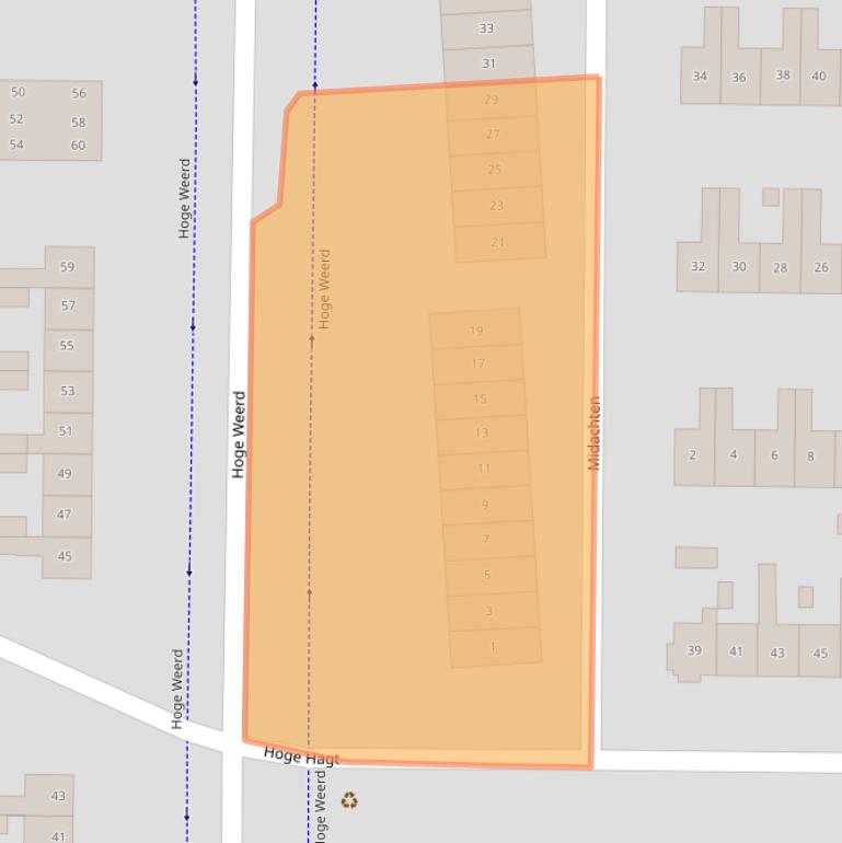 Kaart van postcodegebied 8162CJ.