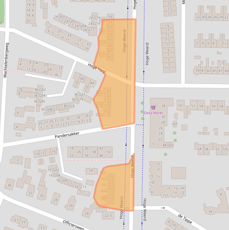 Kaart van postcodegebied 8162CN.