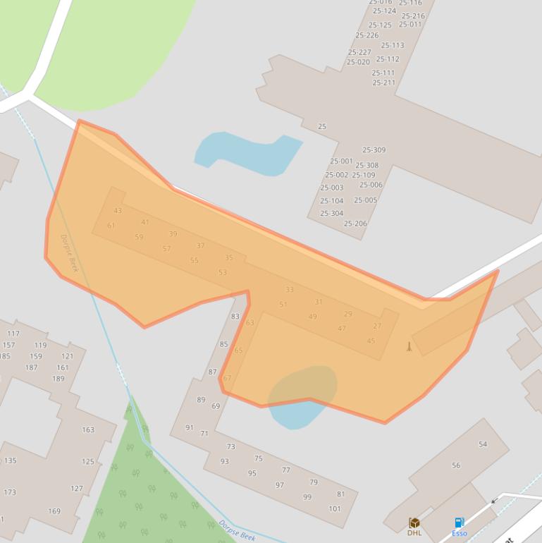 Kaart van postcodegebied 8162DT.