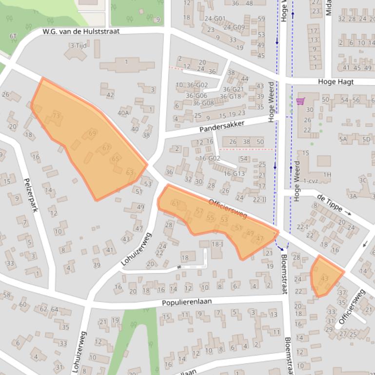 Kaart van postcodegebied 8162EB.