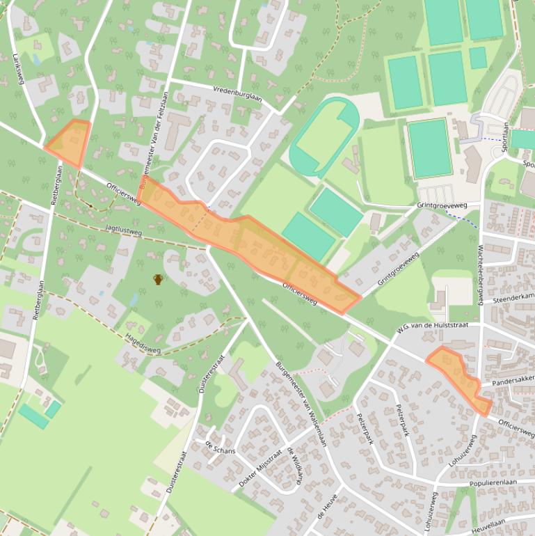 Kaart van postcodegebied 8162ED.