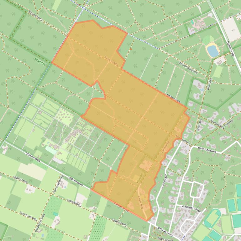 Kaart van postcodegebied 8162EG.