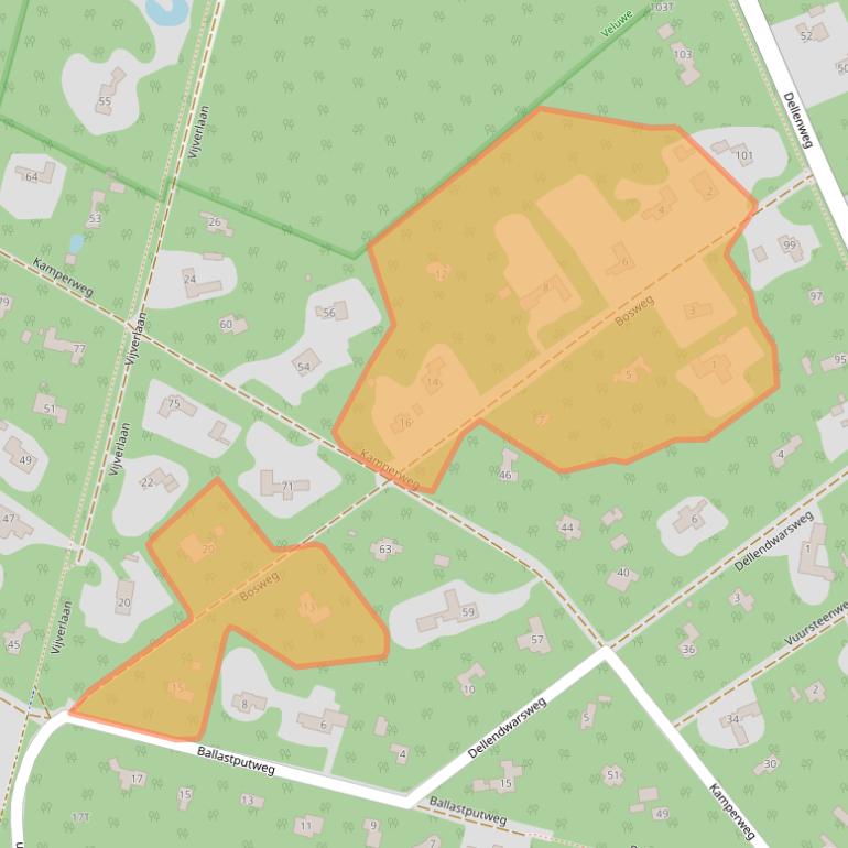 Kaart van postcodegebied 8162EK.