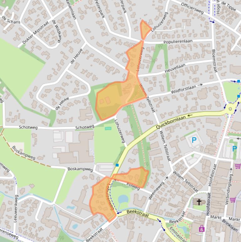 Kaart van postcodegebied 8162EW.