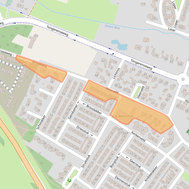 Kaart van postcodegebied 8162JA.