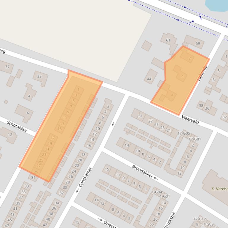 Kaart van postcodegebied 8162JC.
