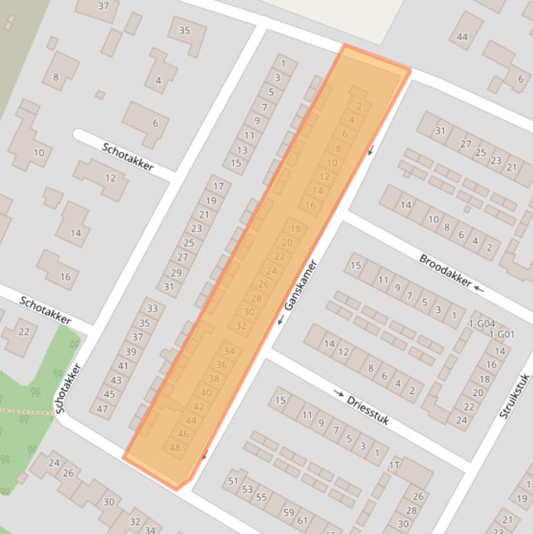 Kaart van postcodegebied 8162JG.