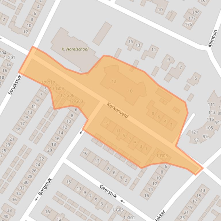 Kaart van postcodegebied 8162JV.