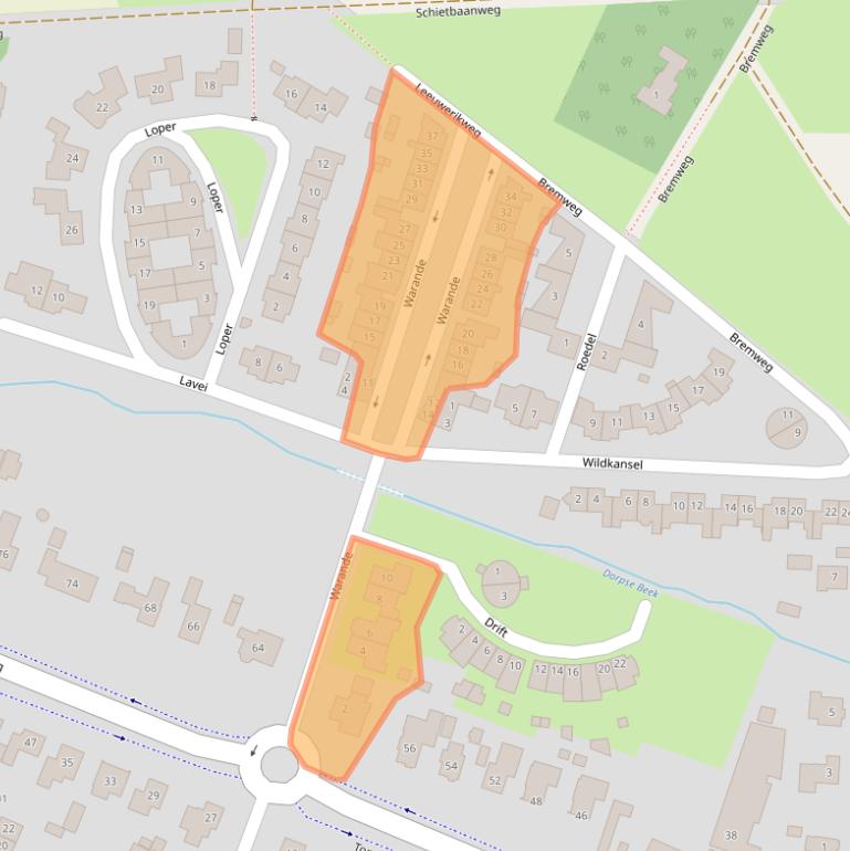 Kaart van postcodegebied 8162KA.