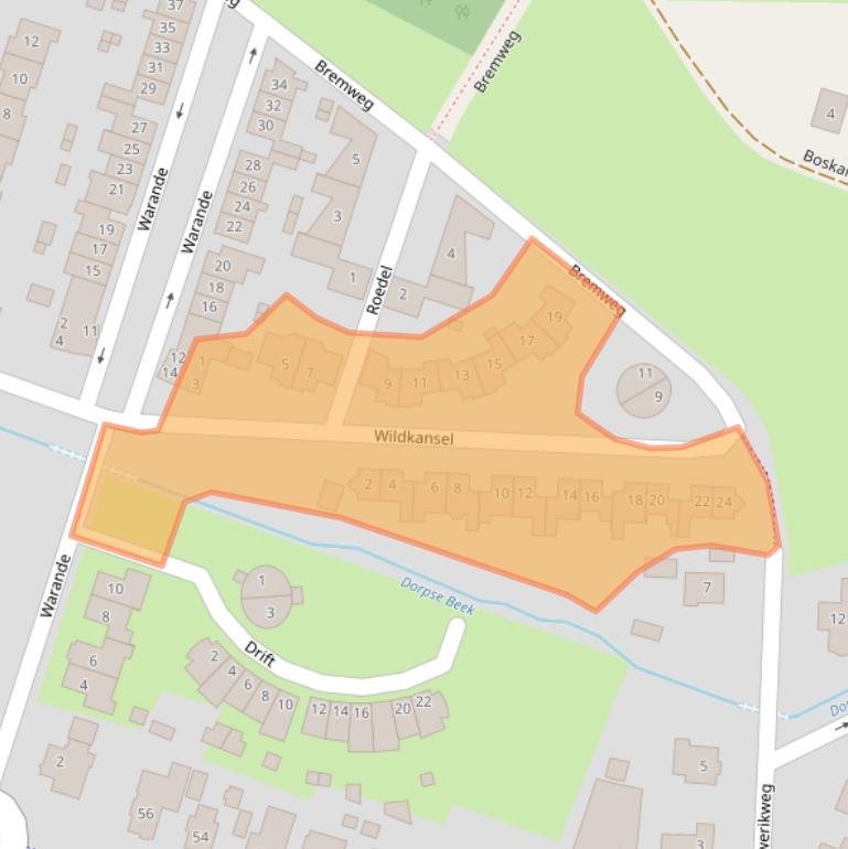 Kaart van postcodegebied 8162KC.