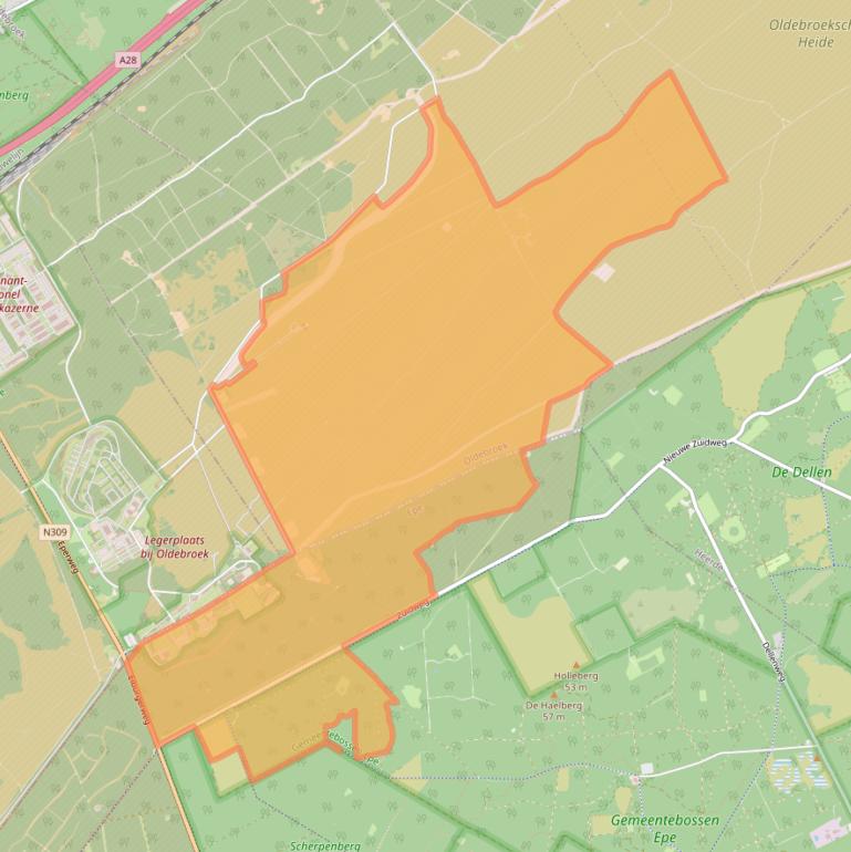 Kaart van postcodegebied 8162MC.