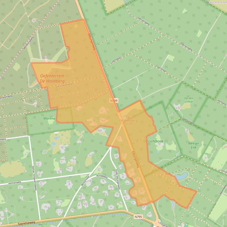 Kaart van postcodegebied 8162NN.