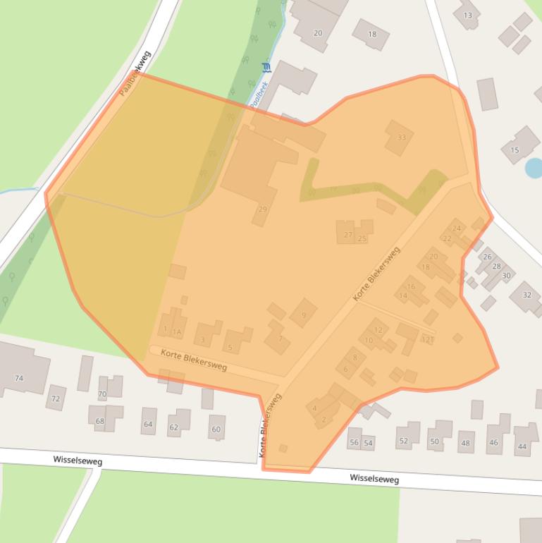 Kaart van postcodegebied 8162RL.