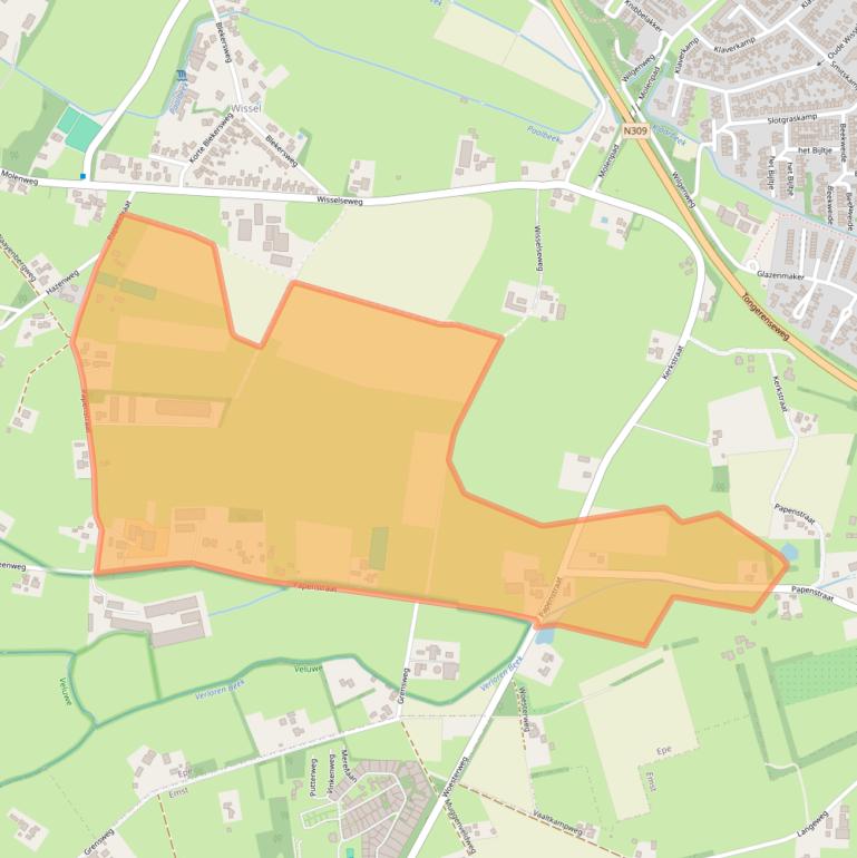 Kaart van postcodegebied 8162RR.