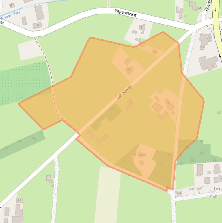 Kaart van postcodegebied 8162RX.