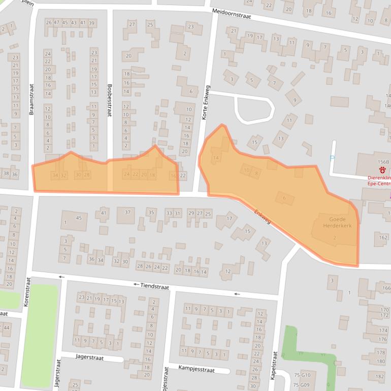 Kaart van postcodegebied 8162VW.
