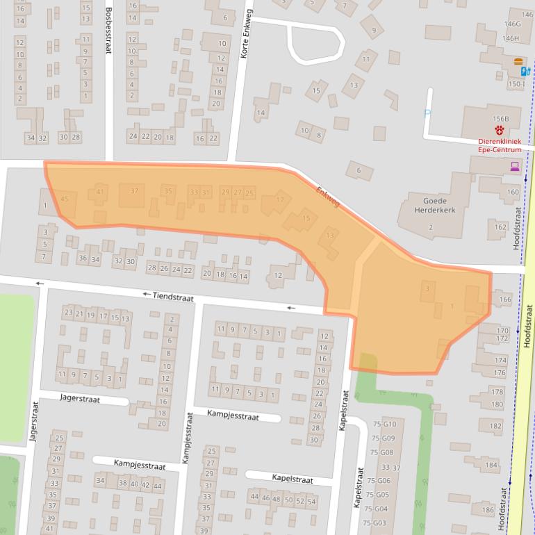 Kaart van postcodegebied 8162VZ.
