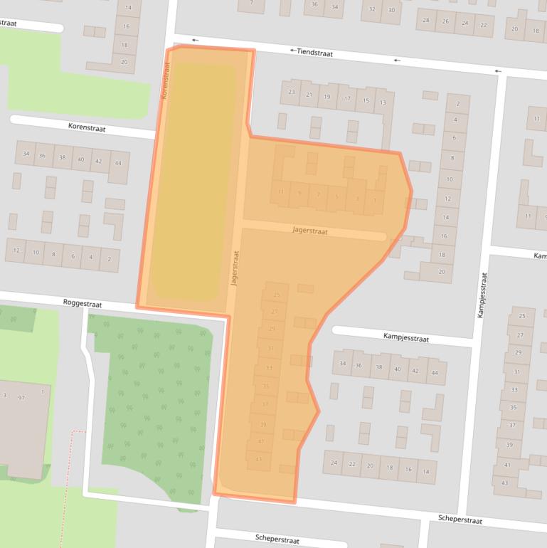 Kaart van postcodegebied 8162WS.