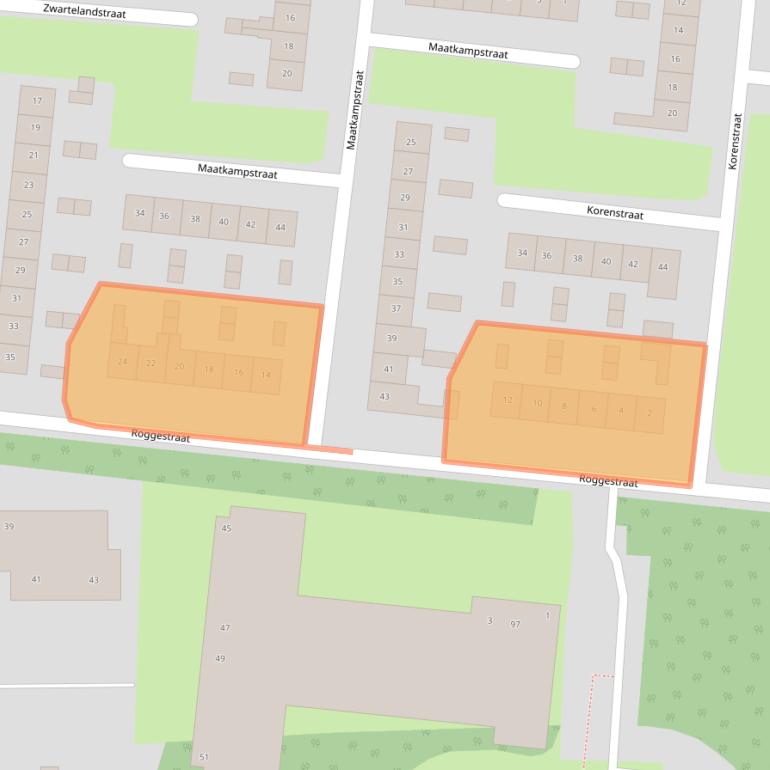 Kaart van postcodegebied 8162WV.