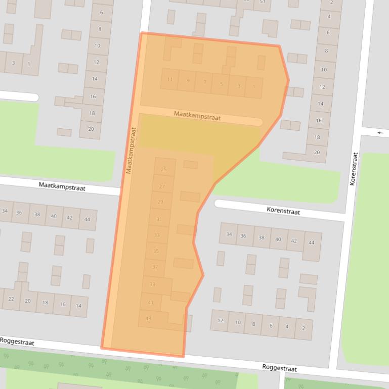 Kaart van postcodegebied 8162WZ.