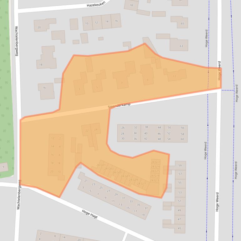 Kaart van postcodegebied 8162XH.