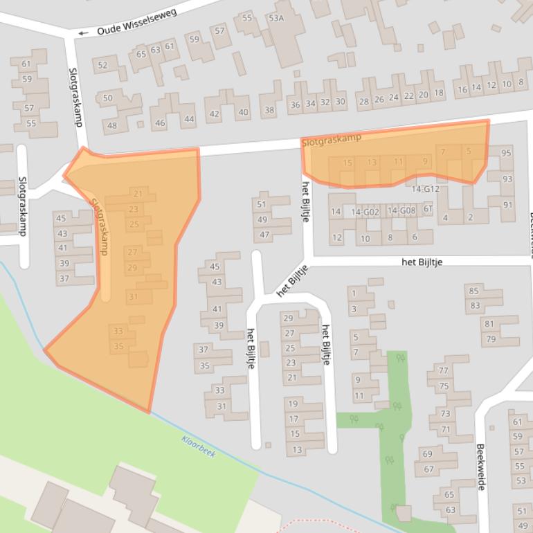 Kaart van postcodegebied 8162XZ.