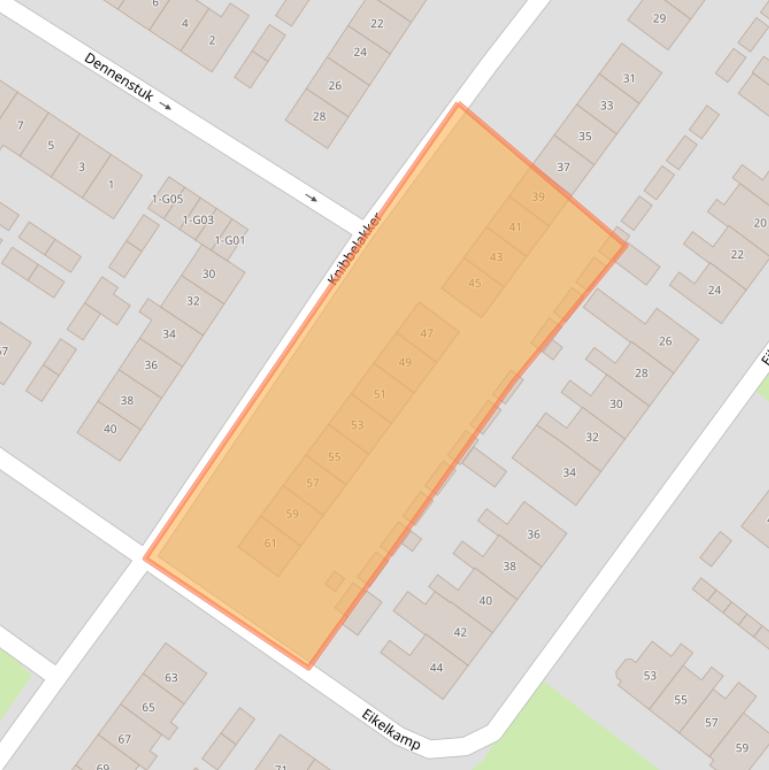 Kaart van postcodegebied 8162ZR.