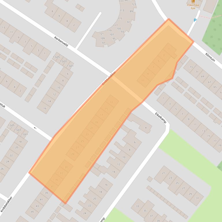 Kaart van postcodegebied 8162ZS.