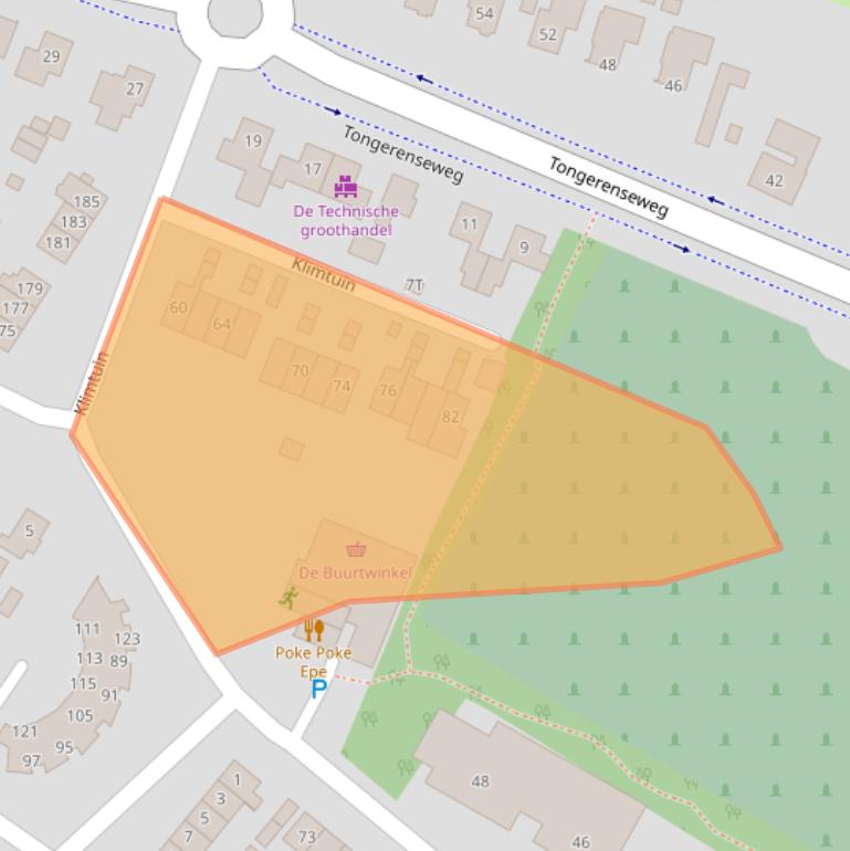 Kaart van postcodegebied 8162ZT.