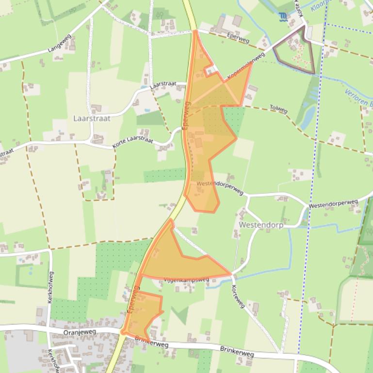 Kaart van postcodegebied 8166AB.