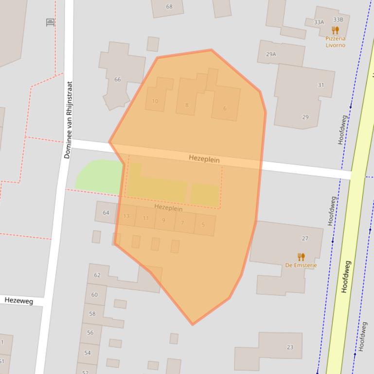 Kaart van postcodegebied 8166AJ.