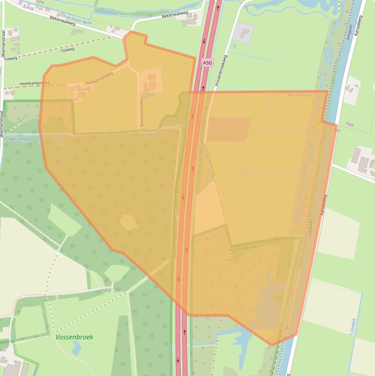 Kaart van postcodegebied 8166GH.