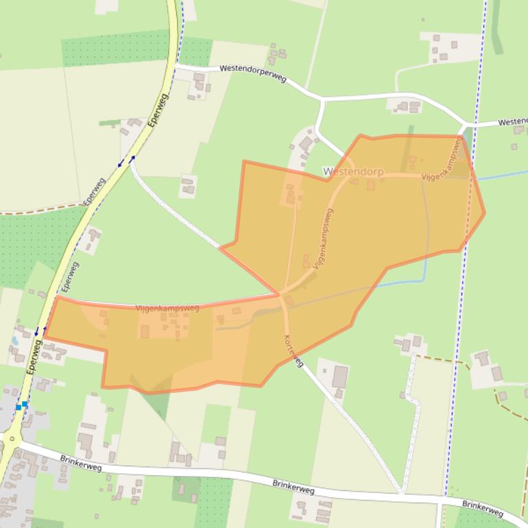 Kaart van postcodegebied 8166GL.