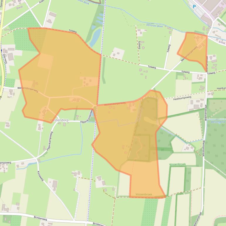 Kaart van postcodegebied 8166GM.