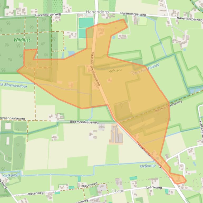 Kaart van postcodegebied 8166JT.