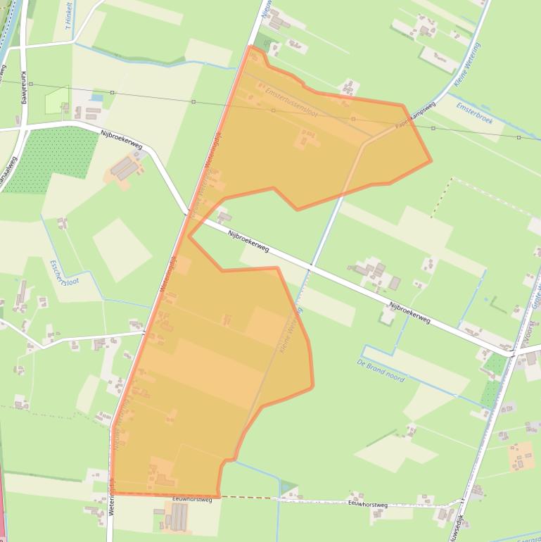 Kaart van postcodegebied 8166KT.