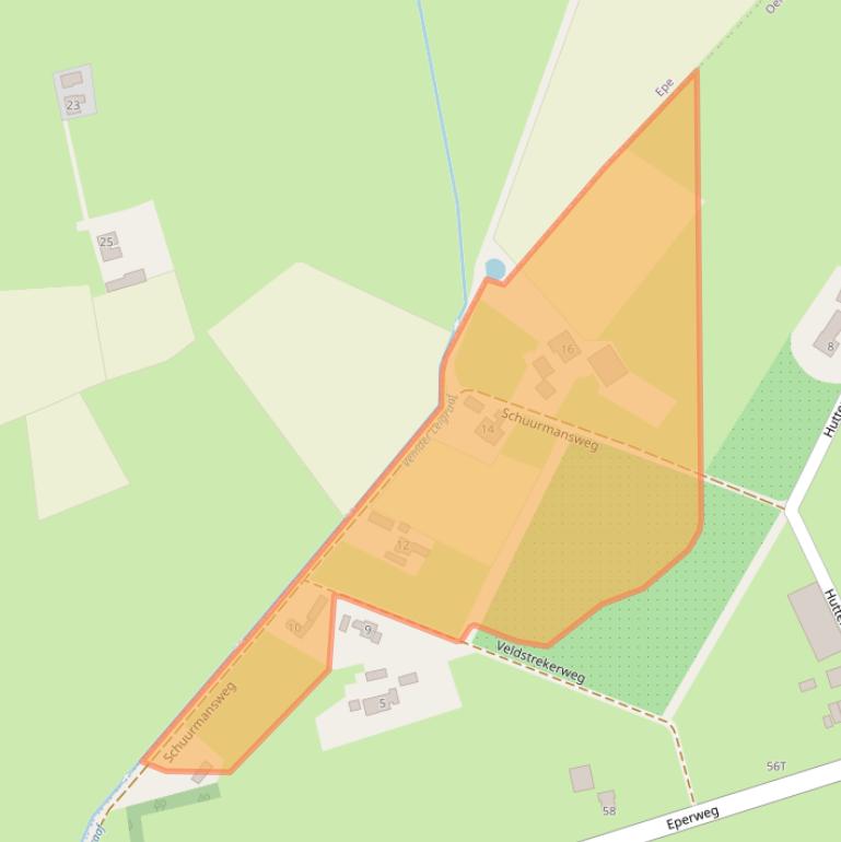 Kaart van postcodegebied 8167LA.