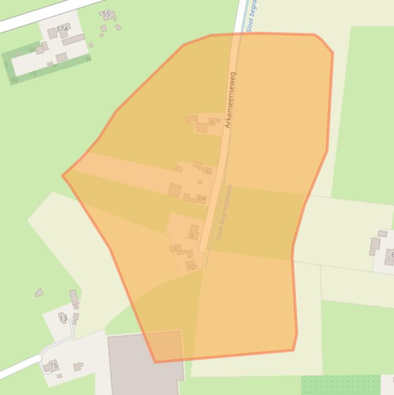 Kaart van postcodegebied 8167LK.