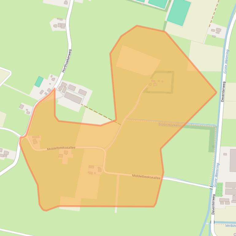 Kaart van postcodegebied 8167NV.