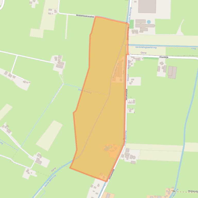 Kaart van postcodegebied 8167NW.